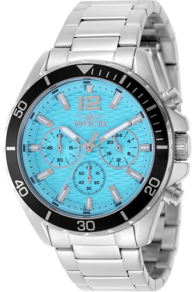 Invicta Pro Diver 50376 Herren uhr - Wasserdicht - Analog - Quarzuhrwerk - Edelstahl mit blauen zifferblat - 43mm