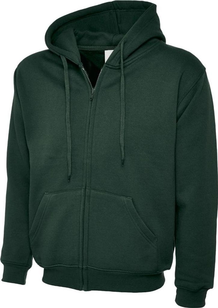 Sweatjacke Kapuze "UC504" Classic - Uneek Bottle Green XL
