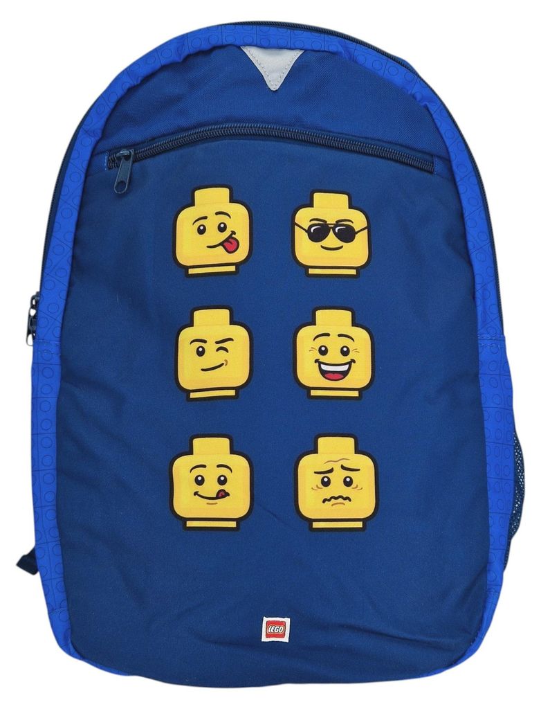 LEGO Extended Backpack Faces Blue Kinder Rucksack Gesichter Produktbild 