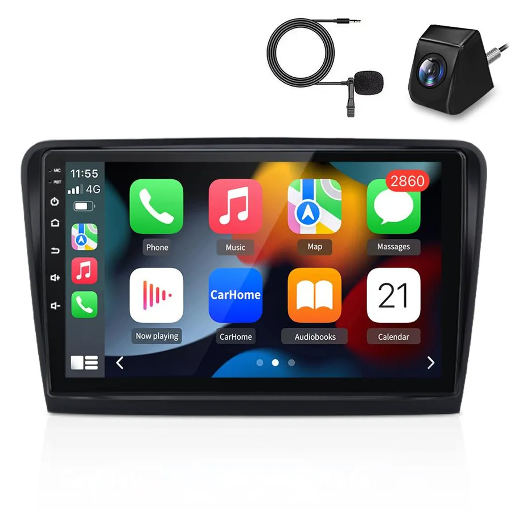 Autoradio 10" Android 10-64Go pour Skoda Superb 2008-2015 CarPlay