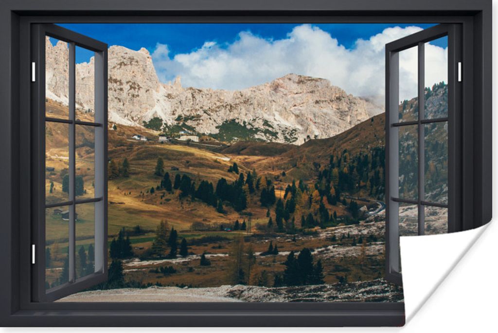 MuchoWow Poster Aussicht - Berge - Grün 120x80 cm - Bilder