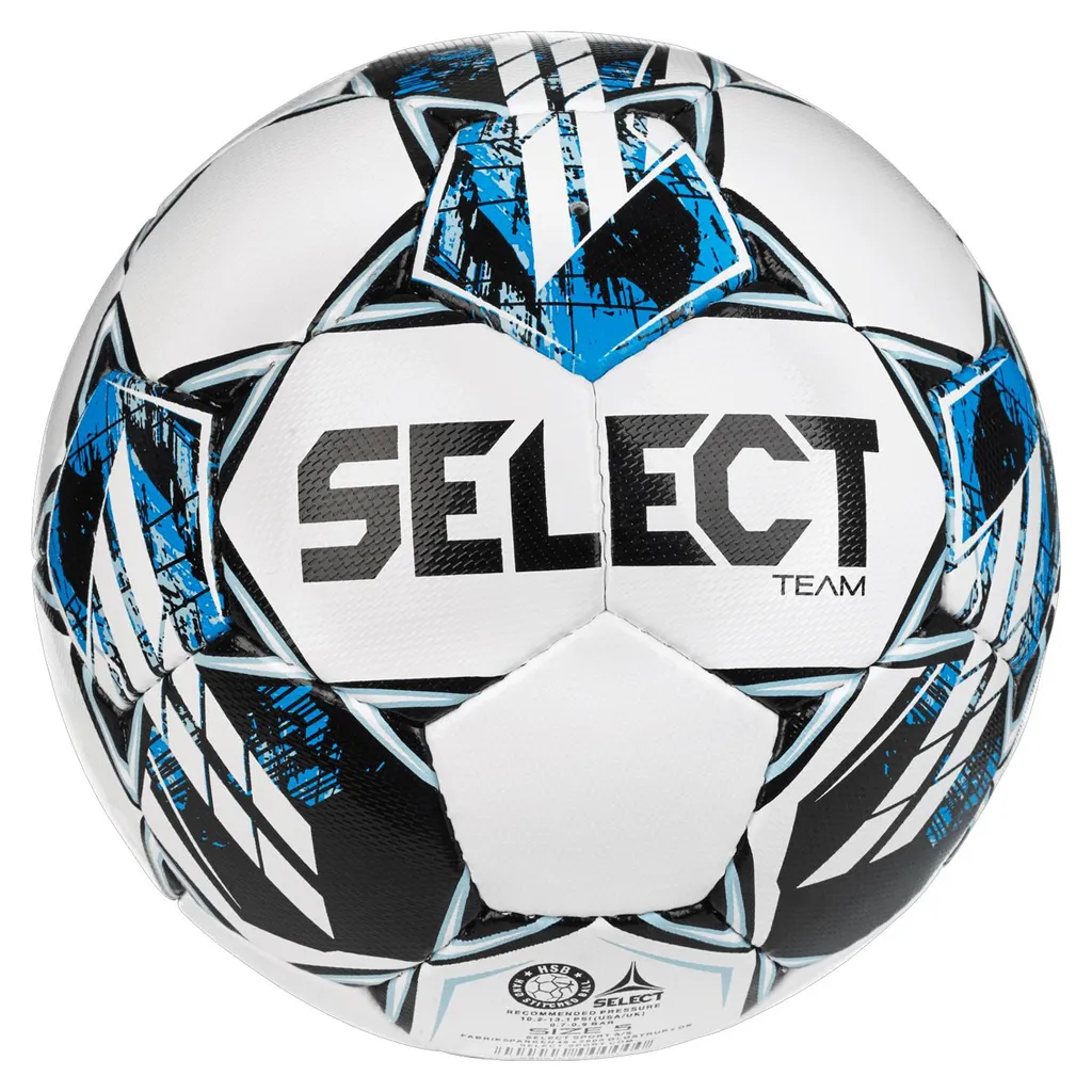 Ballon de football Select Team blanc bleu taille 5 résistant MR1425