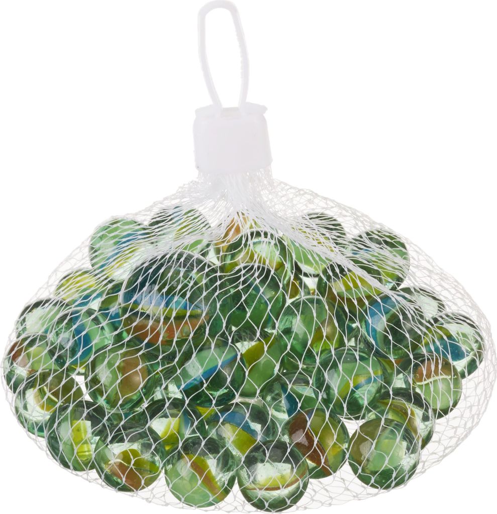 Murmeln aus Glas Perlmutoptik 50+1 Netz Produktbild 