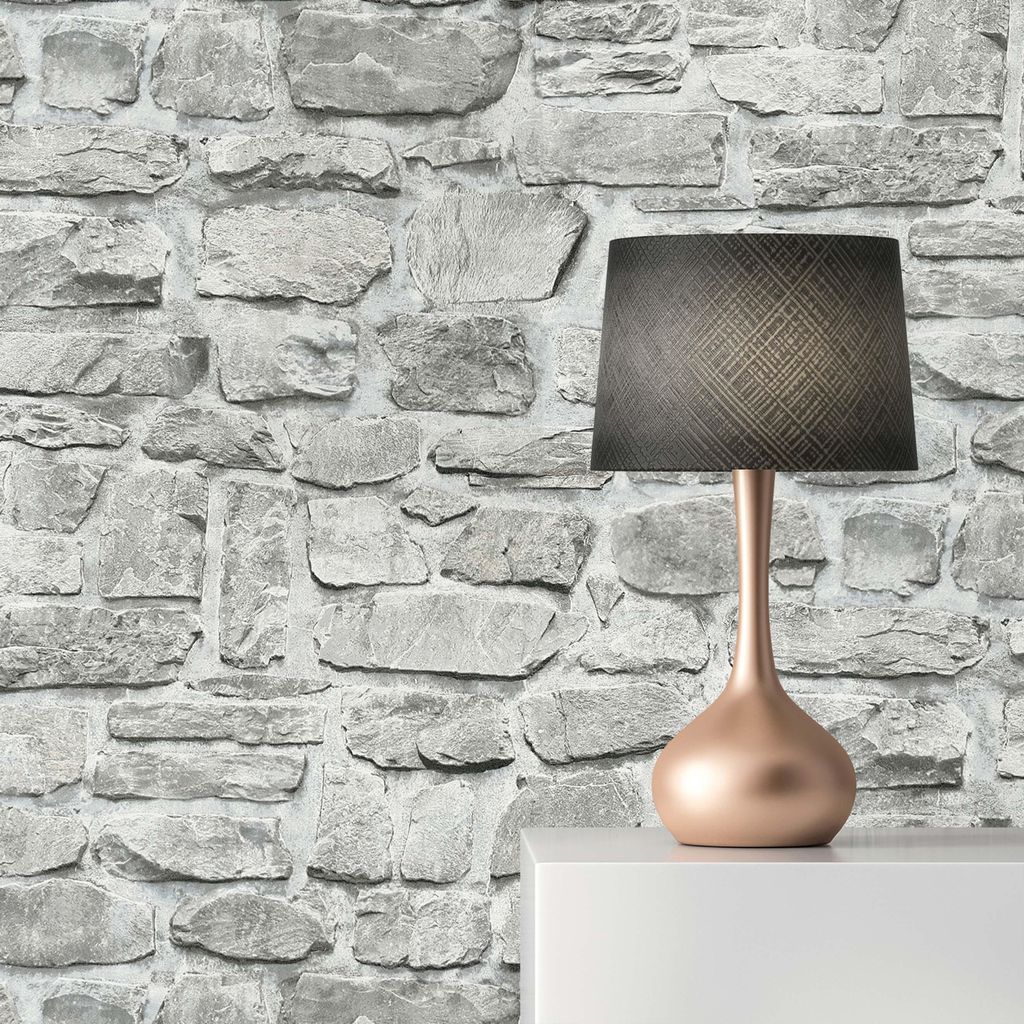 TADESSI Tapete Steinoptik Eliano M1-No.185 Vliestapete Grau Beige Steintapete Steinwand Wohnzimmer Schlafzimmer Küche
