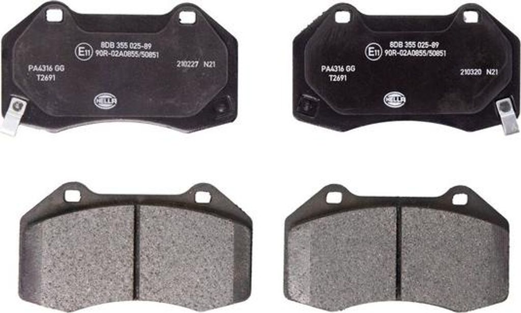Bremsbelagsatz Scheiben mit Verschleißwarnung 13,8 mm HELLA für u.a. MAZDA MX-5