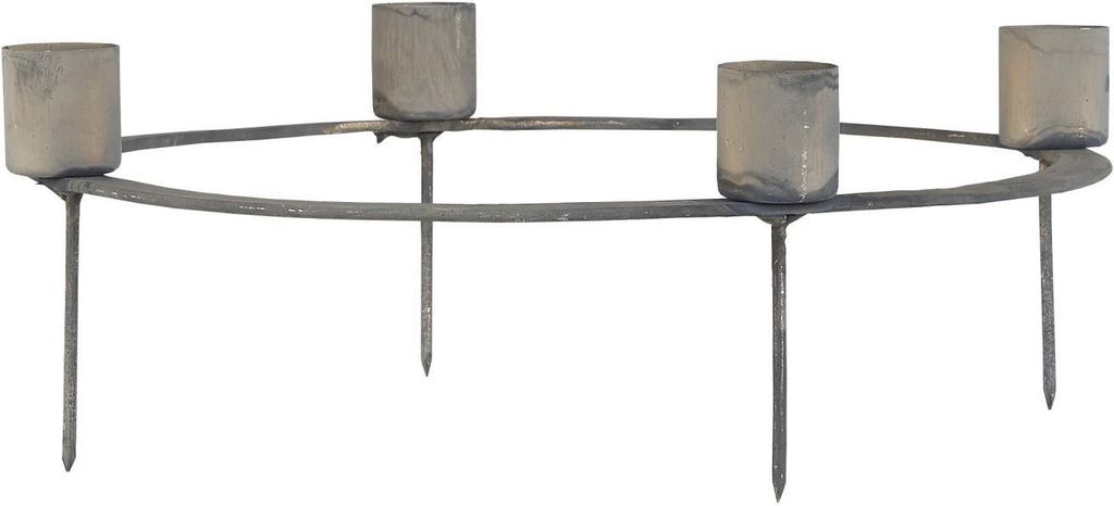 LS-LebenStil Vintage Metall Adventkerzenhalter Adventskranz Produktbild 2
