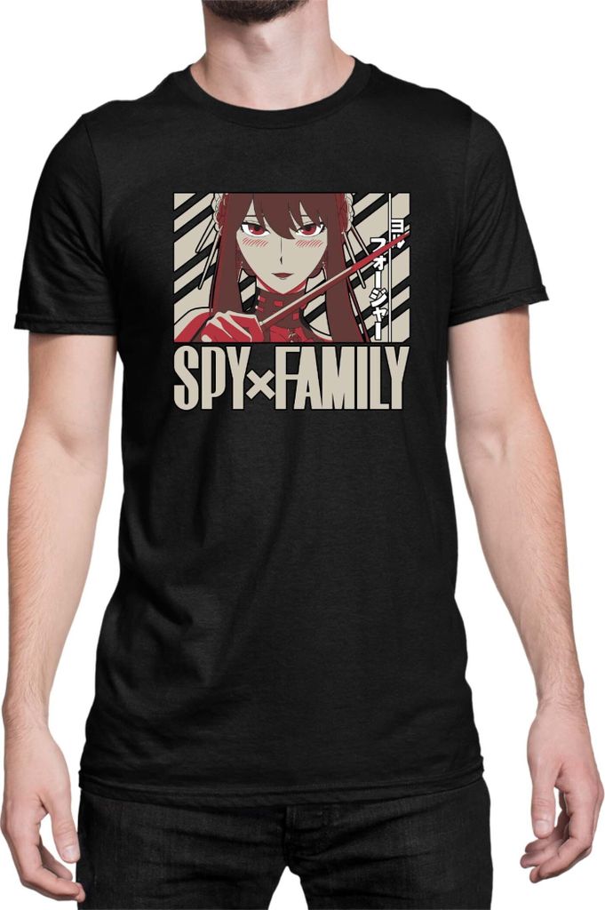 Herren T-Shirt Japan Anime Manga Family Anime X Manga Spy Fan Solo Yor, Man 2XL / Schwarz