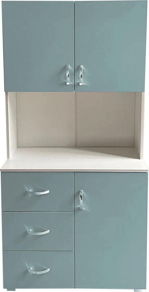 Küchenschrank Blanca Hellblau Weiß