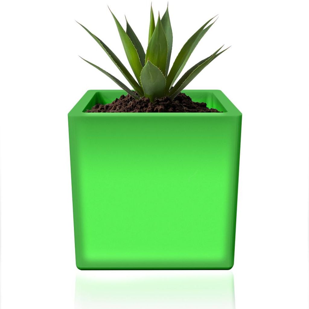 Smartwares LED Solar Blumentopf OSL-60083 weiß 37 cm RGBW Produktbild 