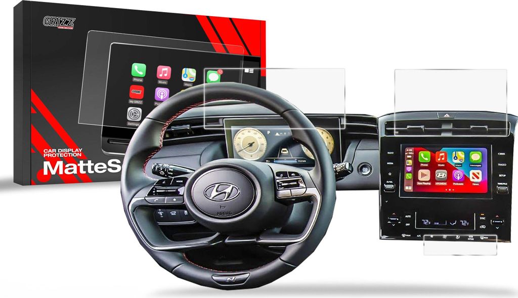 Matte Autodisplayfolie 3in1 für Hyundai Tucson 8" Produktbild 