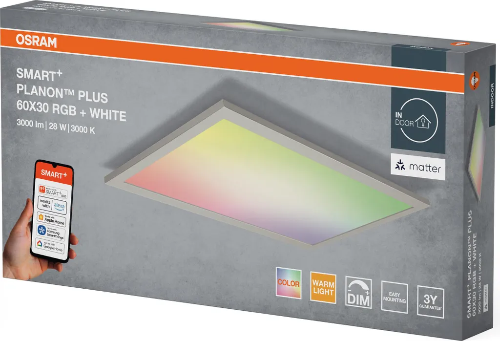 Éclairage Connecté Osram Planon Plus Matter pour Salon et Bureau Blanc - 2