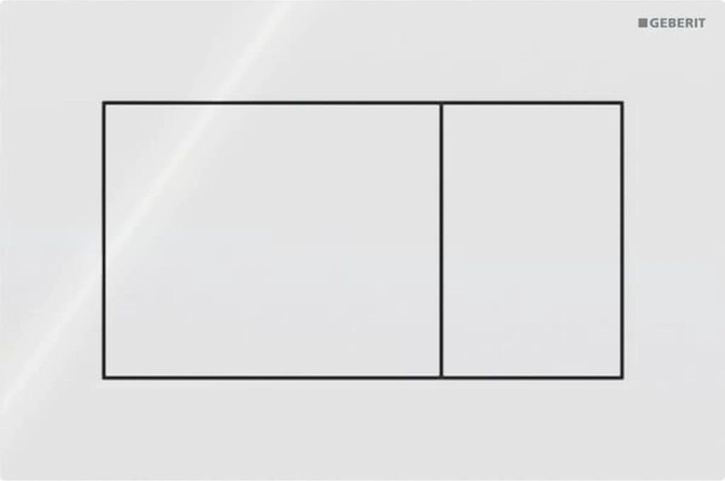 Geberit Betätigungsplatte Sigma01, 2-Menge square, Kunststoff weiss, 1 Stk.
