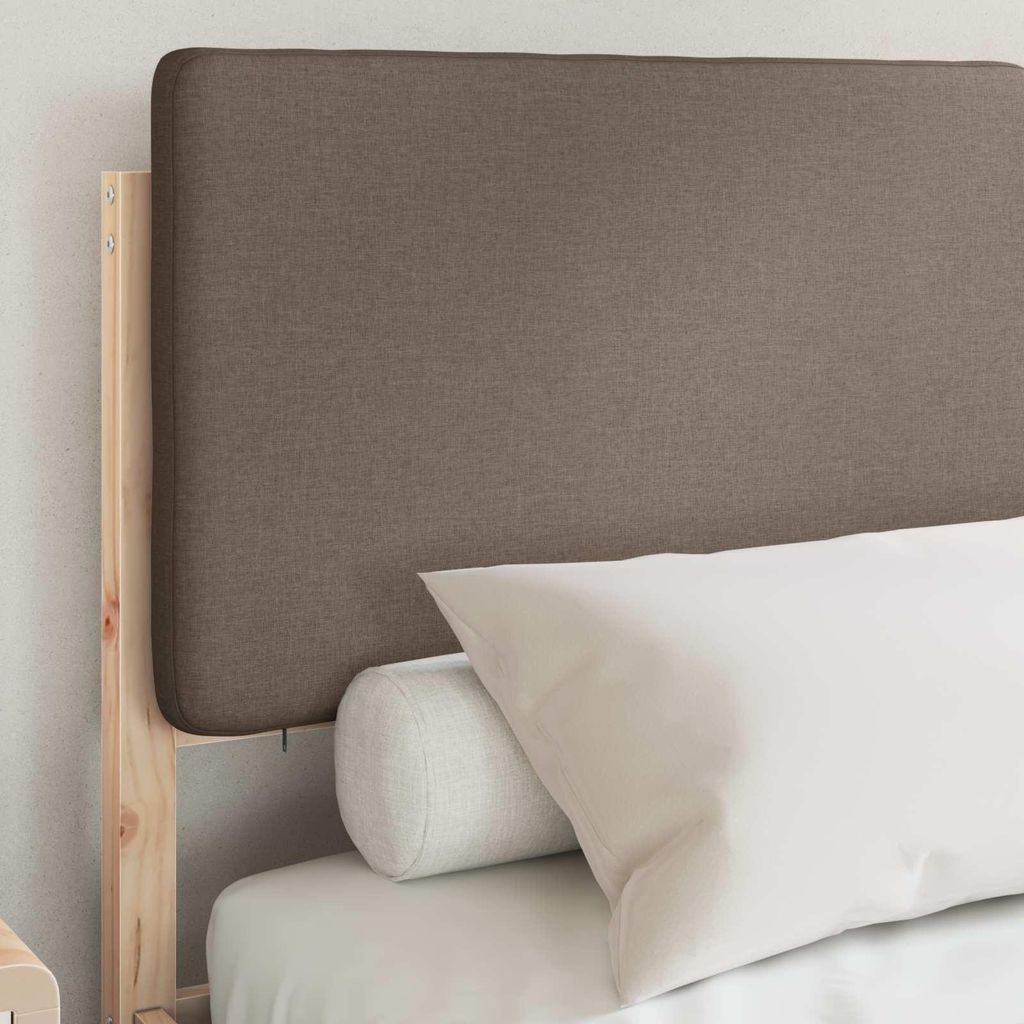 Cloris Designermöbel Bettgestell mit gepolstertem Kopfteil Taupe 160 x 200cm - 2026Neu618664 - Klassische BettenJugendbett Tagesbett