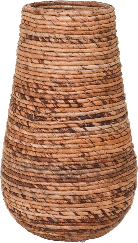 VIVANNO Pflanzkübel Wasserhyazinthe ROTA Konisch, Natur geflochten - 35x57 cm