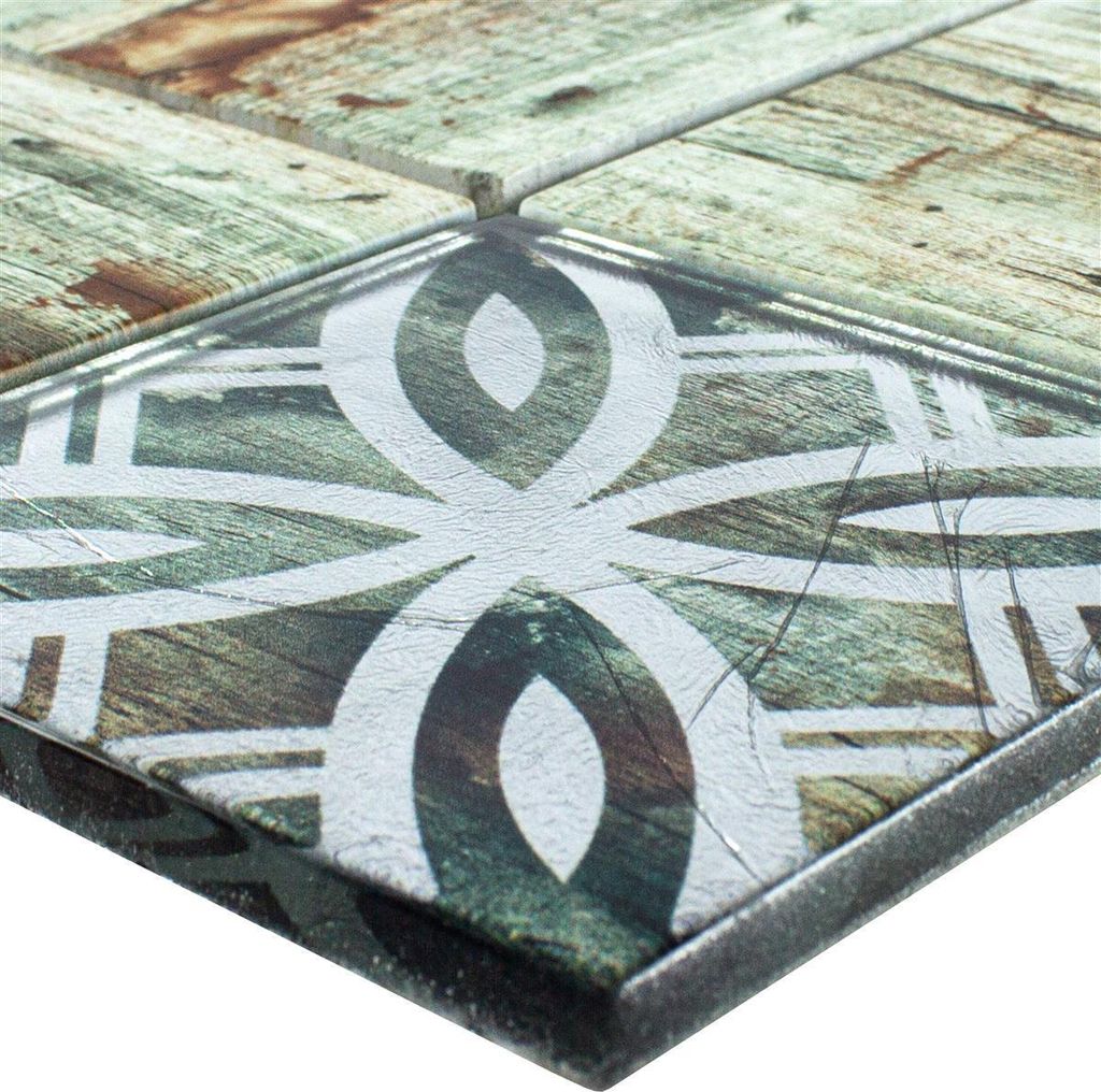 Glasmosaik Fliesen Holzoptik Township Beige Braun Q98