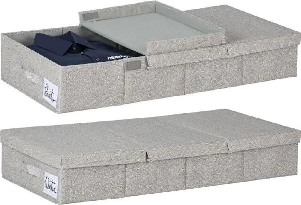 Commode sous le lit lot de 2 pour organiser draps et vêtements d'hiver