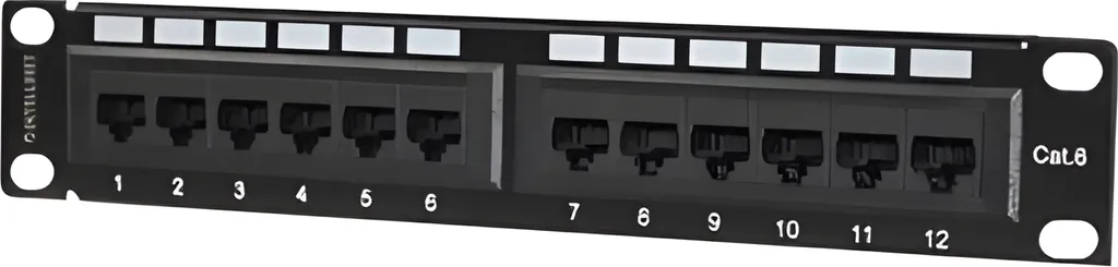 Intellinet 512217 Pannello Patch 10" 12P Cat6 UTP Nero | Rack Soho