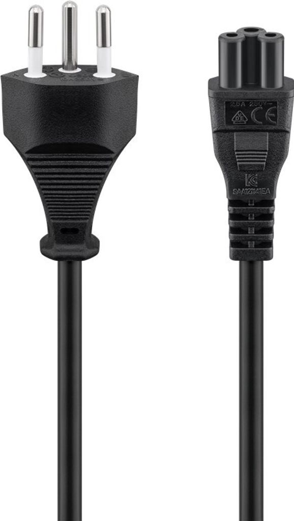 Stromkabel CH Typ J > C5 (schwarz, 1,8 Meter) Produktbild 