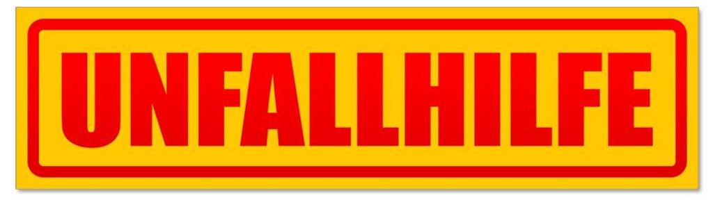 Kiwistar - Autoaufkleber - Rot - 20 x 5,3 cm - Unfallhilfe invertiert - Hinweis Aufkleber Sticker für Auto, Kfz, Fahrrad, PKW, LKW