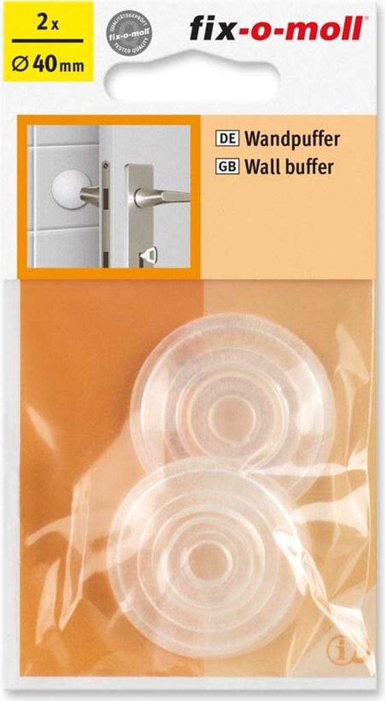 Wandpuffer rund 40mm transparent fix-o-moll