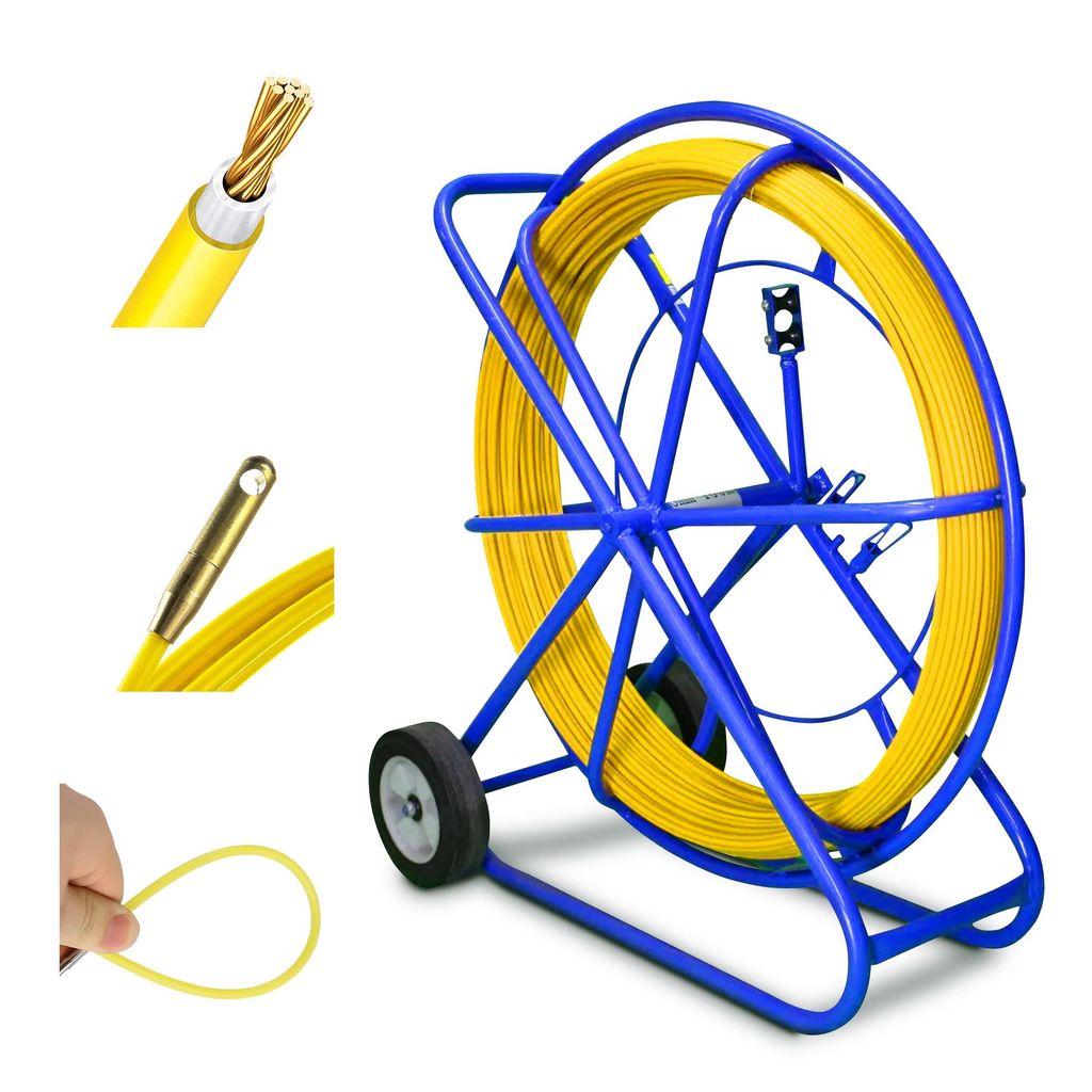 Extralink Pilot 8mm 250m Pilot für Kabelzug, FRP Glasfaser, Durchmesser 8mm, Länge 250m, gelb