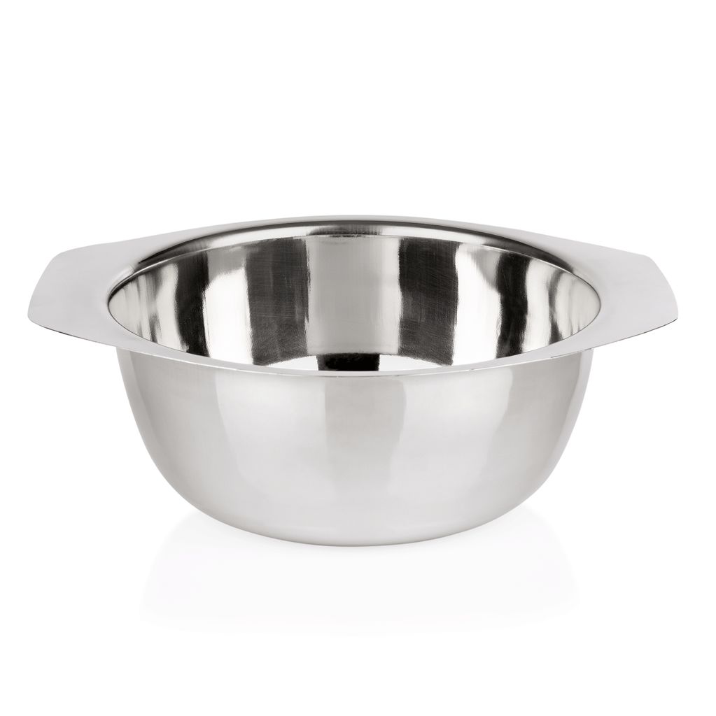 Beilagenschale mit 2 Lappengriffen Ø 18 cm Chromnickelstahl silber