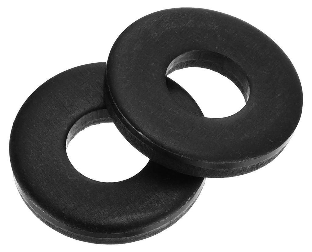 20 runde Unterlegscheiben M10 x 25 x 4 mm, Dichtringe aus Kohlenstoffstahl, schwarz, flache Dichtringe für Schrauben, Muttern und Gewindestangen