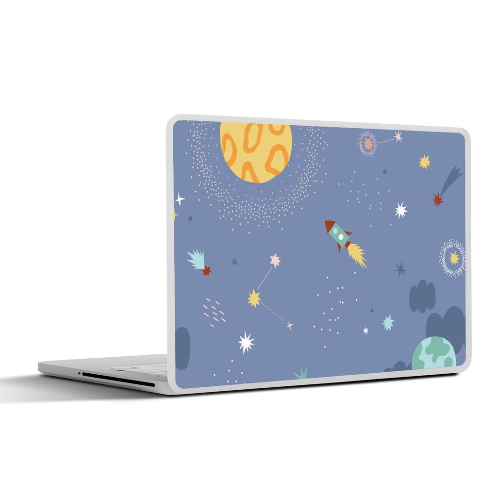 MuchoWow Laptop Aufkleber Sticker Cover Weltraum - Kinderzimmer - Sterne 36.5x27.5 cm - Laptop-Sticker