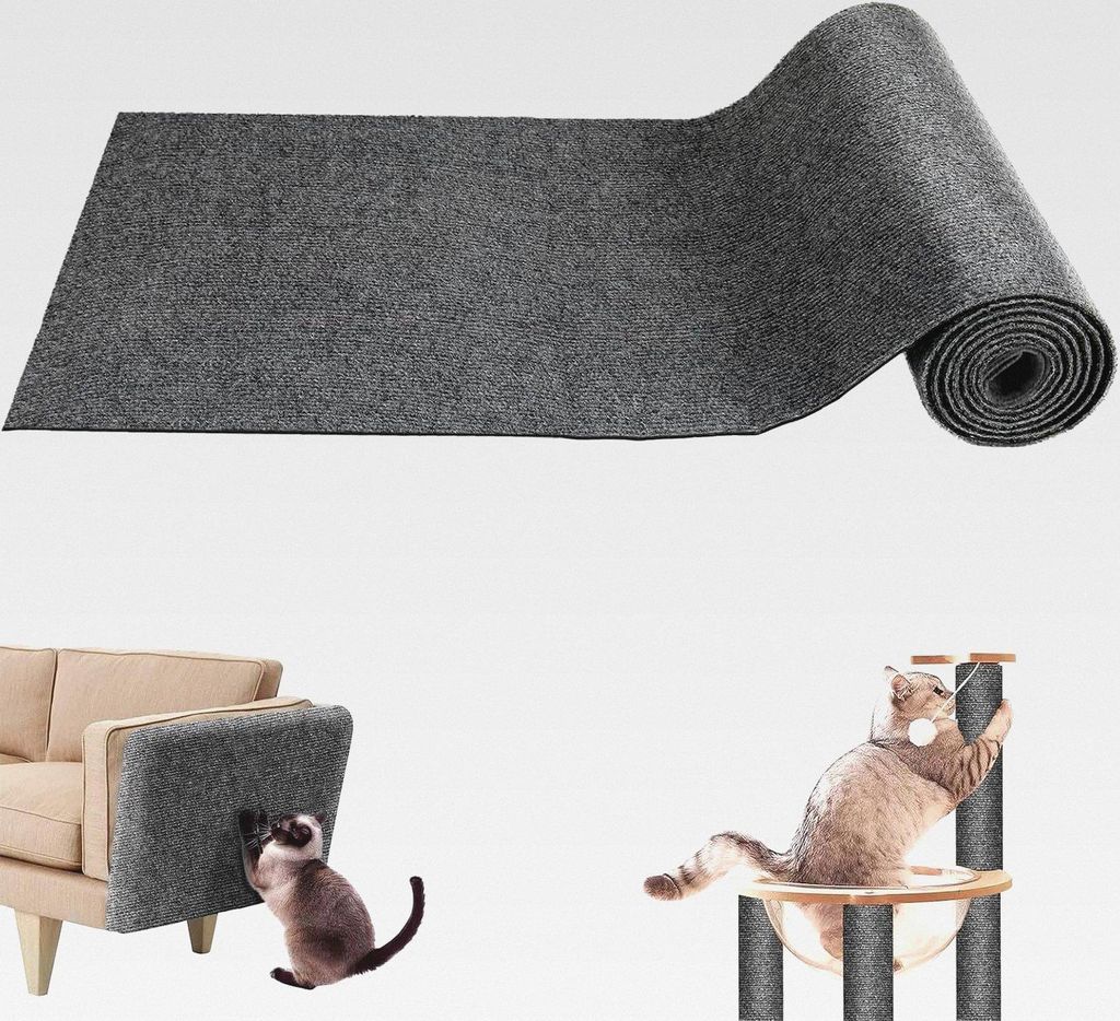 Selbstklebend Kratzmatte Katze,200cmx30cm Zuschneidbare Kratzmatte Katze,Katzen kratzschutz,für Sofamöbeltüren,um Katzenkratzern vorzubeug...