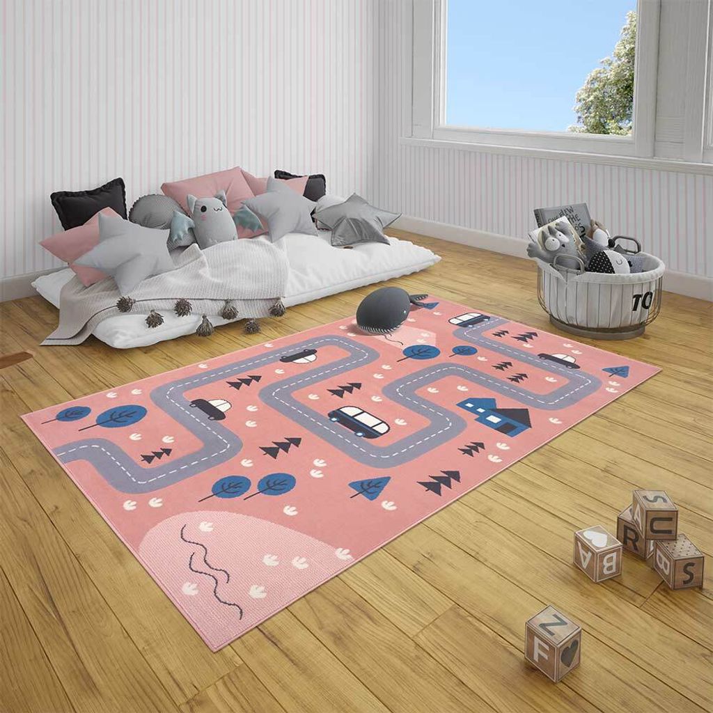 Hanse Home Teppich 120 cm x 170 cm Straße Rosa