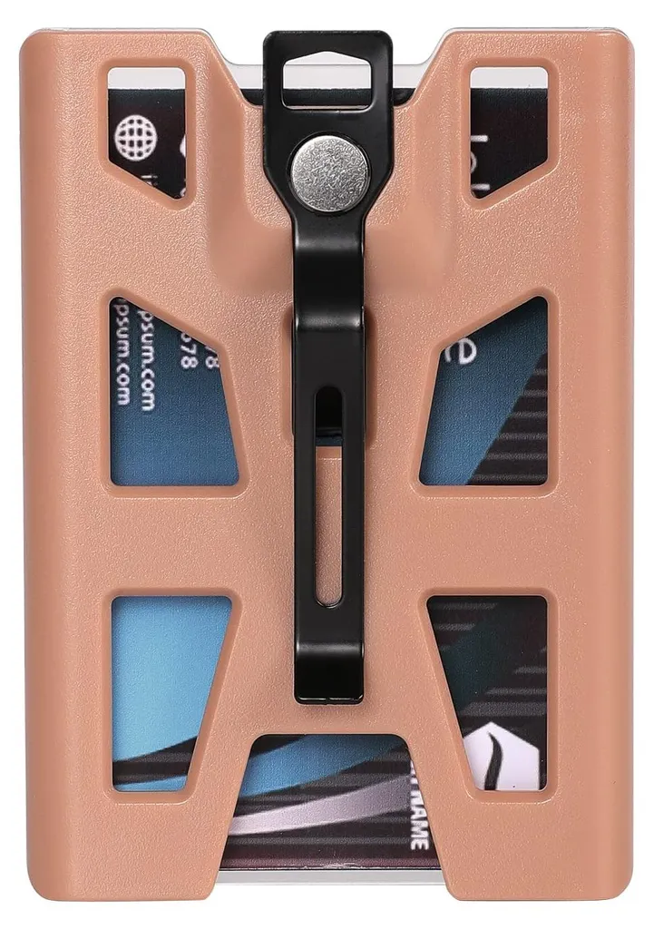 Porte-badge rigide professionnel avec son cordon tour de cou marron