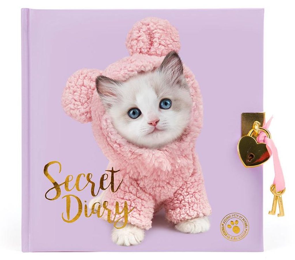 Studio Pets Tagebuch mit Schloss - Kätzchen Mousie - rosa Tagebuch
