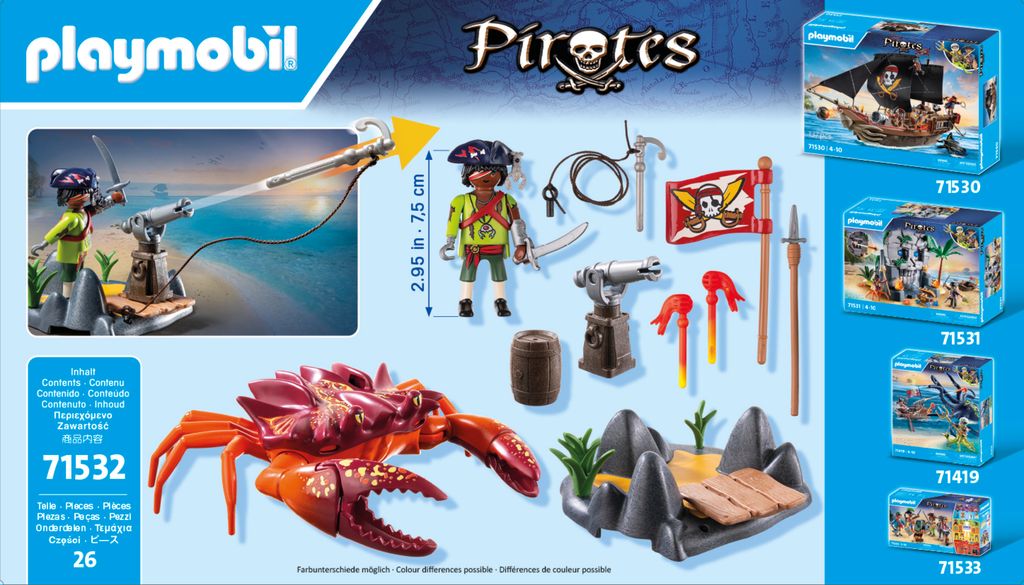 PLAYMOBIL Pirates 71532 Kampf gegen die Riesenkrabbe Produktbild 3