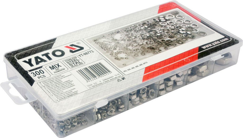 Metrické nerezové matice M3, M4, M5, M6, M8 a M10, 300 Obrázok produktu 