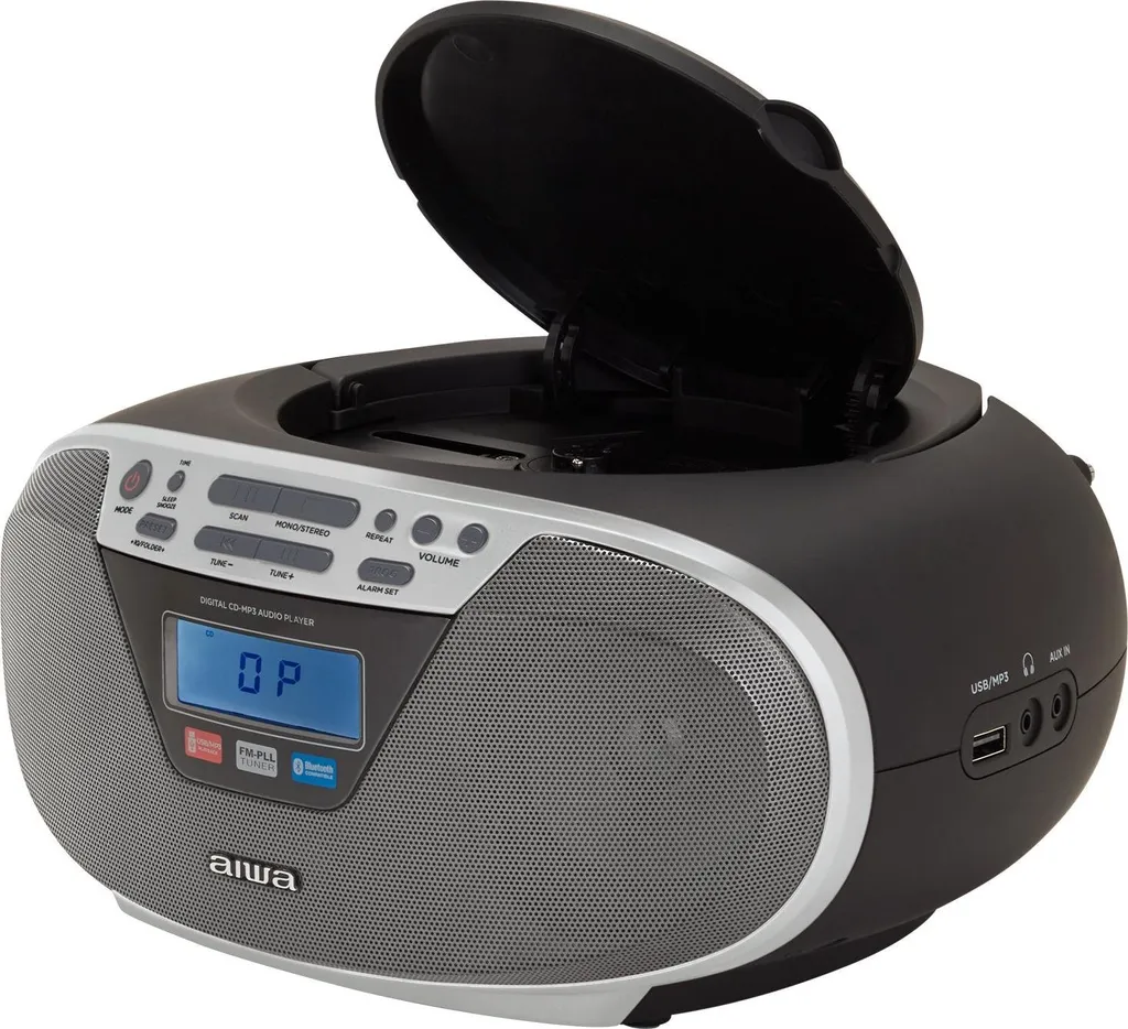 Poste Radio CD Bluetooth Argenté - Lecteur Audio Polyvalent et Design - 3