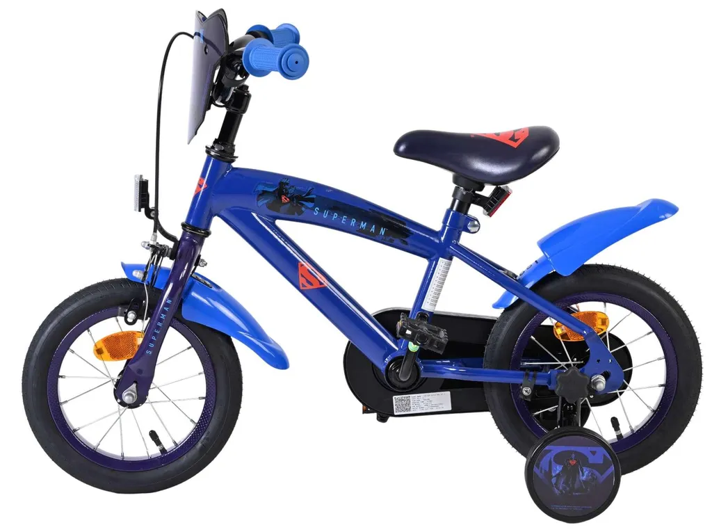 Vélo 12 pouces Superman bleu robuste avec roues stabilisatrices - 7