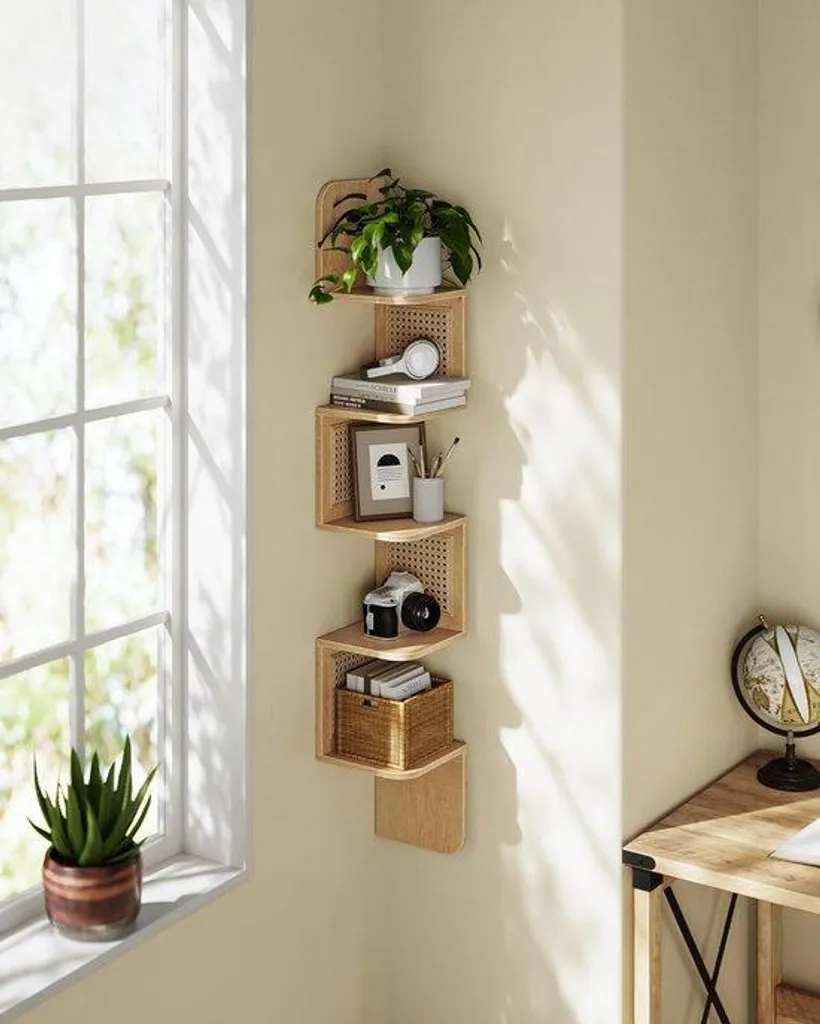 Meuble de rangement mural pour petits salons et coins de lecture 126cm