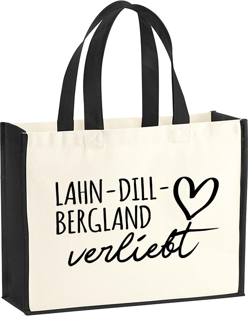 Huuraa Jutetasche Lahn-Dill-Bergland verliebt 21 Liter Produktbild 