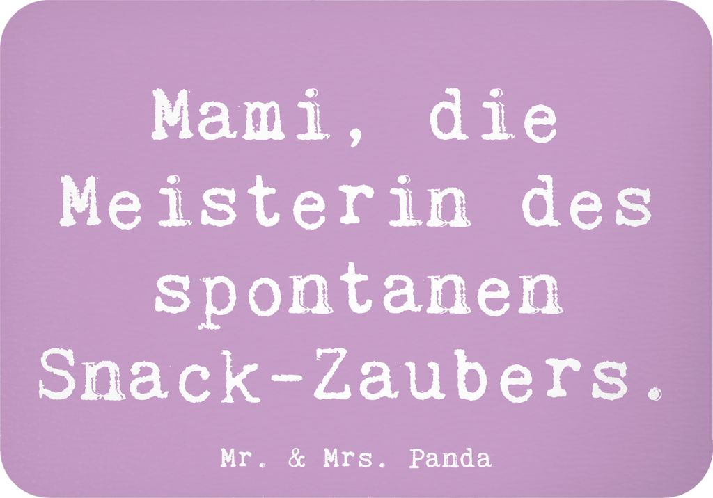Mr. & Mrs. Panda magnet Spruch Mami Snack-Zauber - Lavendeltraum - Geschenk, spontan, Dankeschön, Ernährung, handgemacht, Kinder, holzmagnet, Mom...