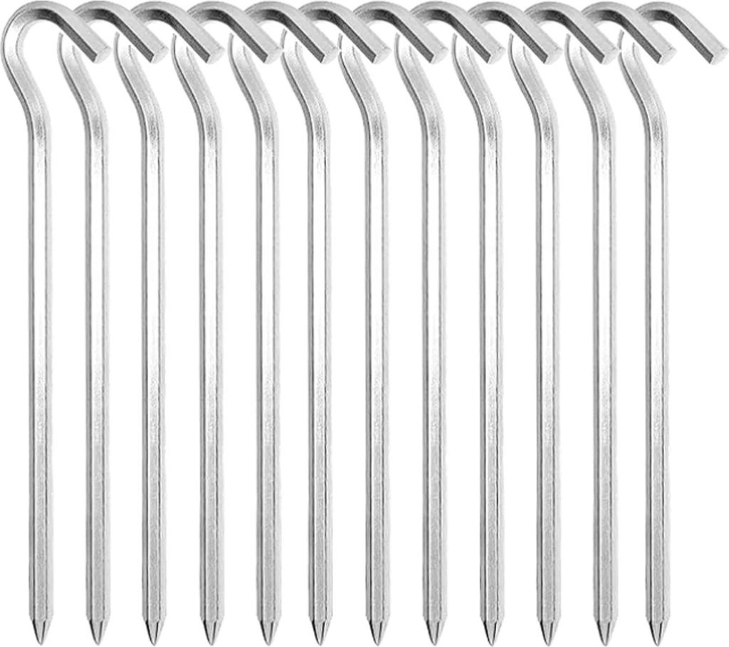 Metall Aluminium Heringe Markisen Zeltheringe, 12 Stück Produktbild 