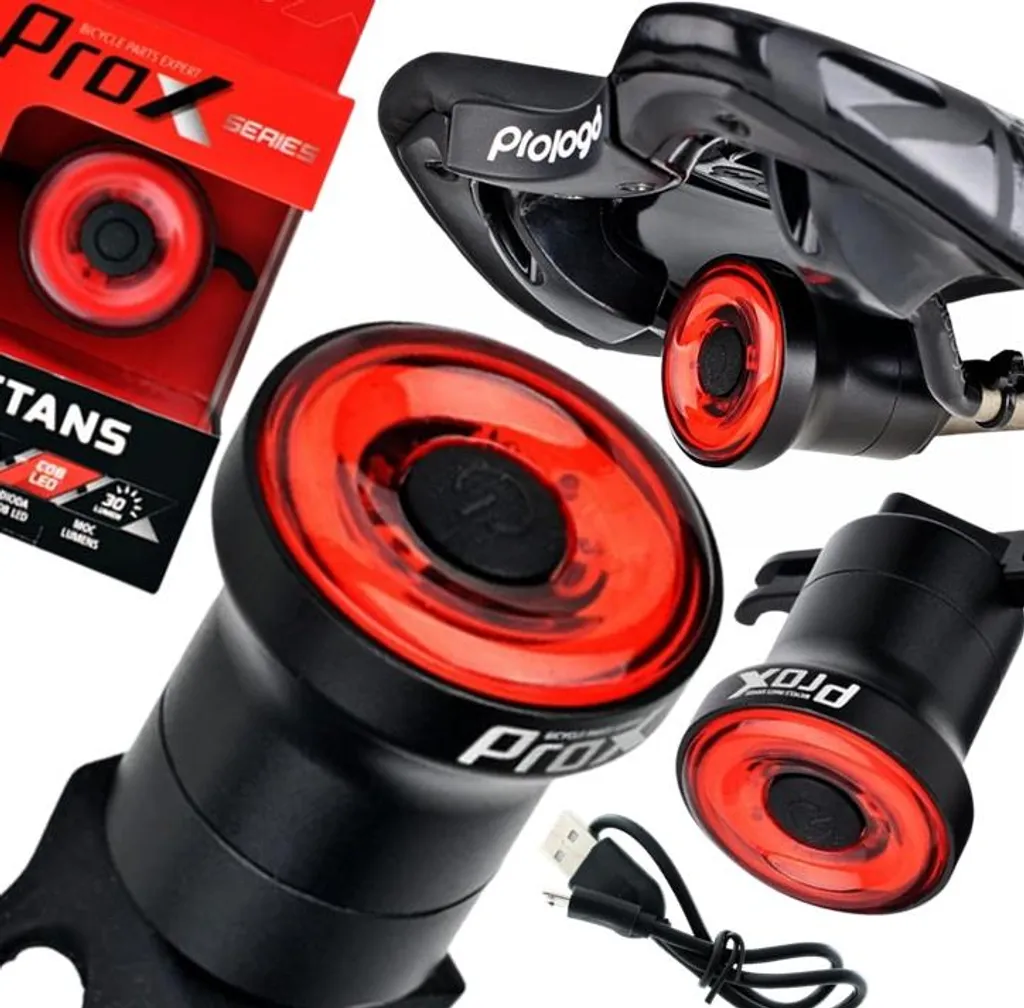 Prox Octans Capteur de Freinage Lumineux 30 Lm USB Étanche pour Vélo