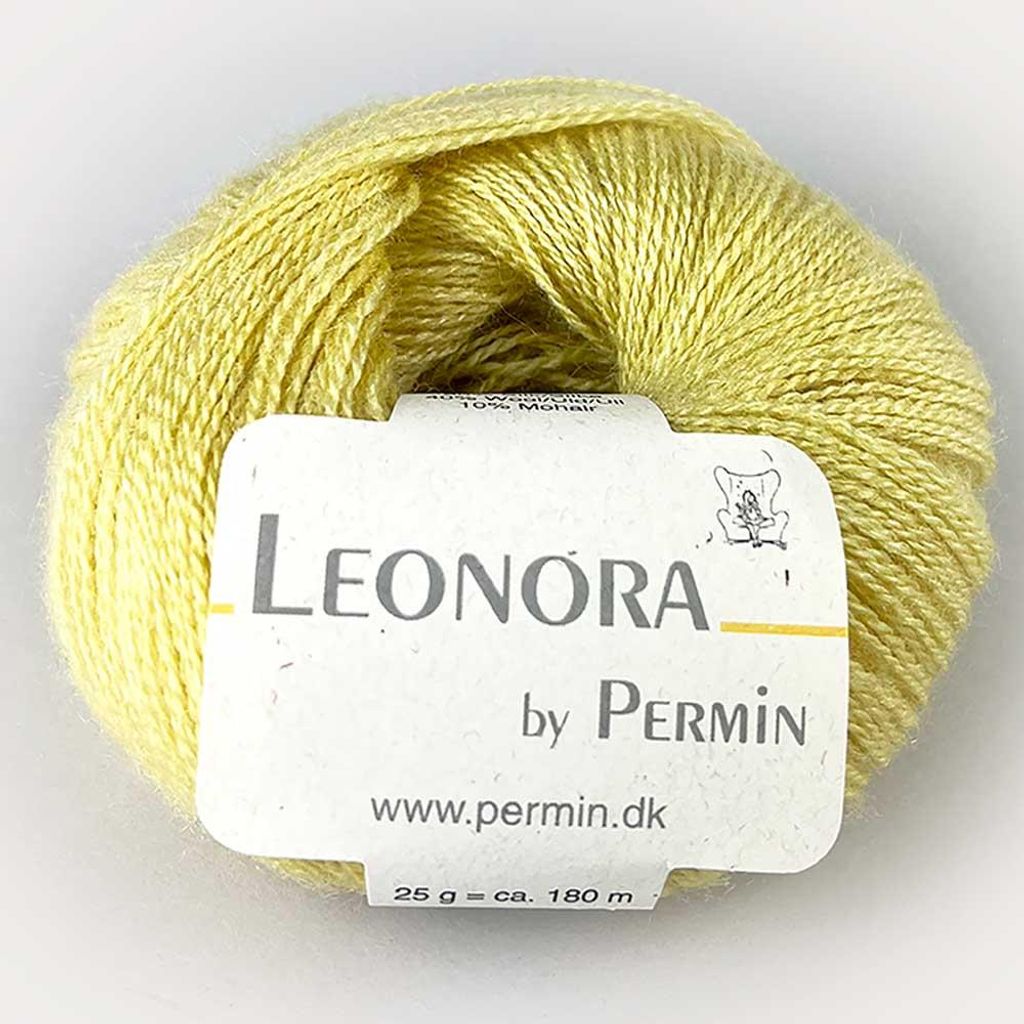 Leonora by Permin – Fil oie, laine & kid mohair (01 jaune Image du produit 