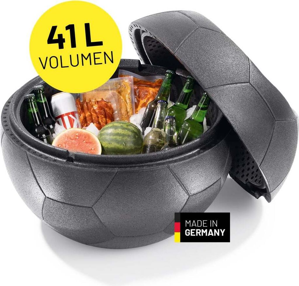 LUMALAND EM 2024 Fußball-Sitz-Kühlbox 41 L - für mehr als 1 Bierkasteninhalt