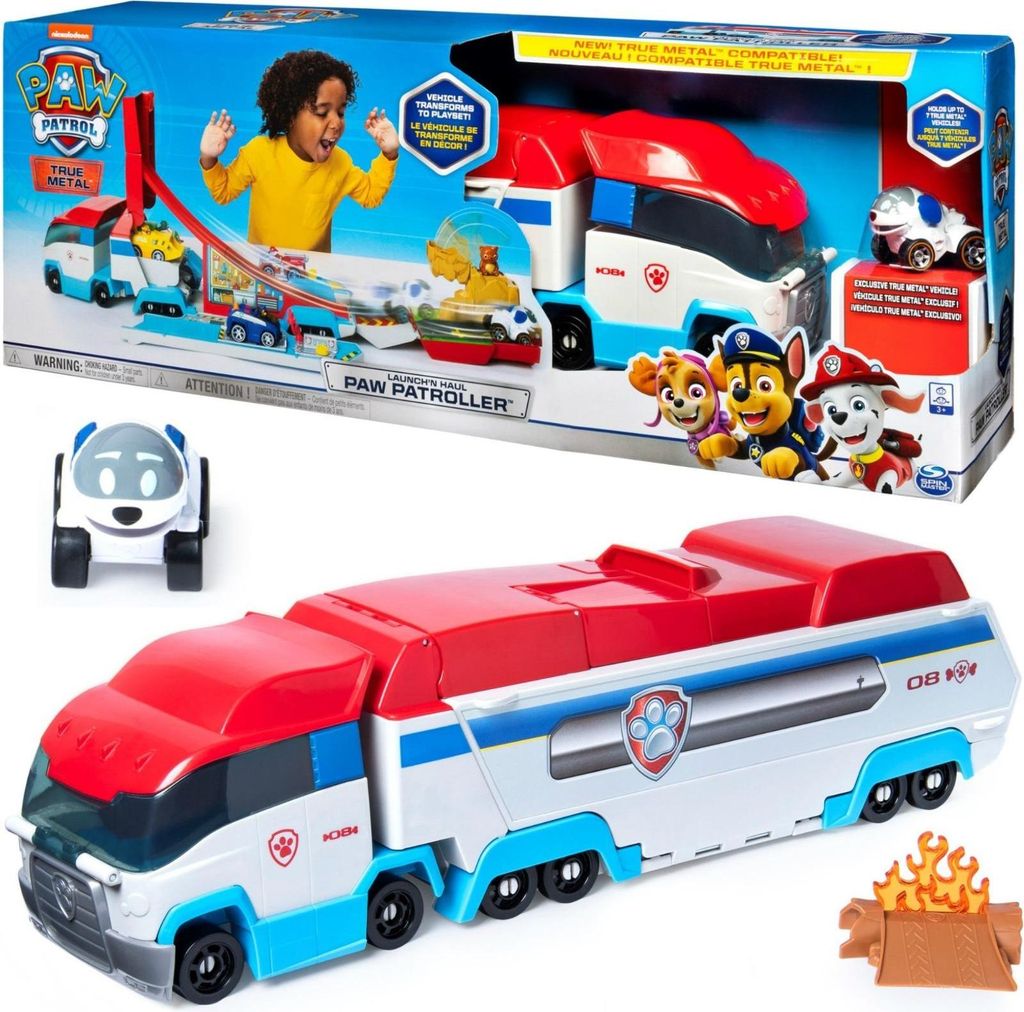 Transporteur Paw Patrol pour jusqu'à 7 véhicules True Metal Image du produit 