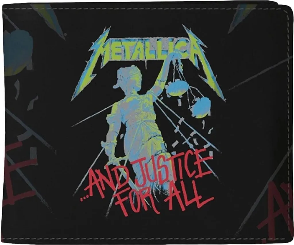 Portefeuille Metallica Justice For All en Relief avec Poche Monnaie