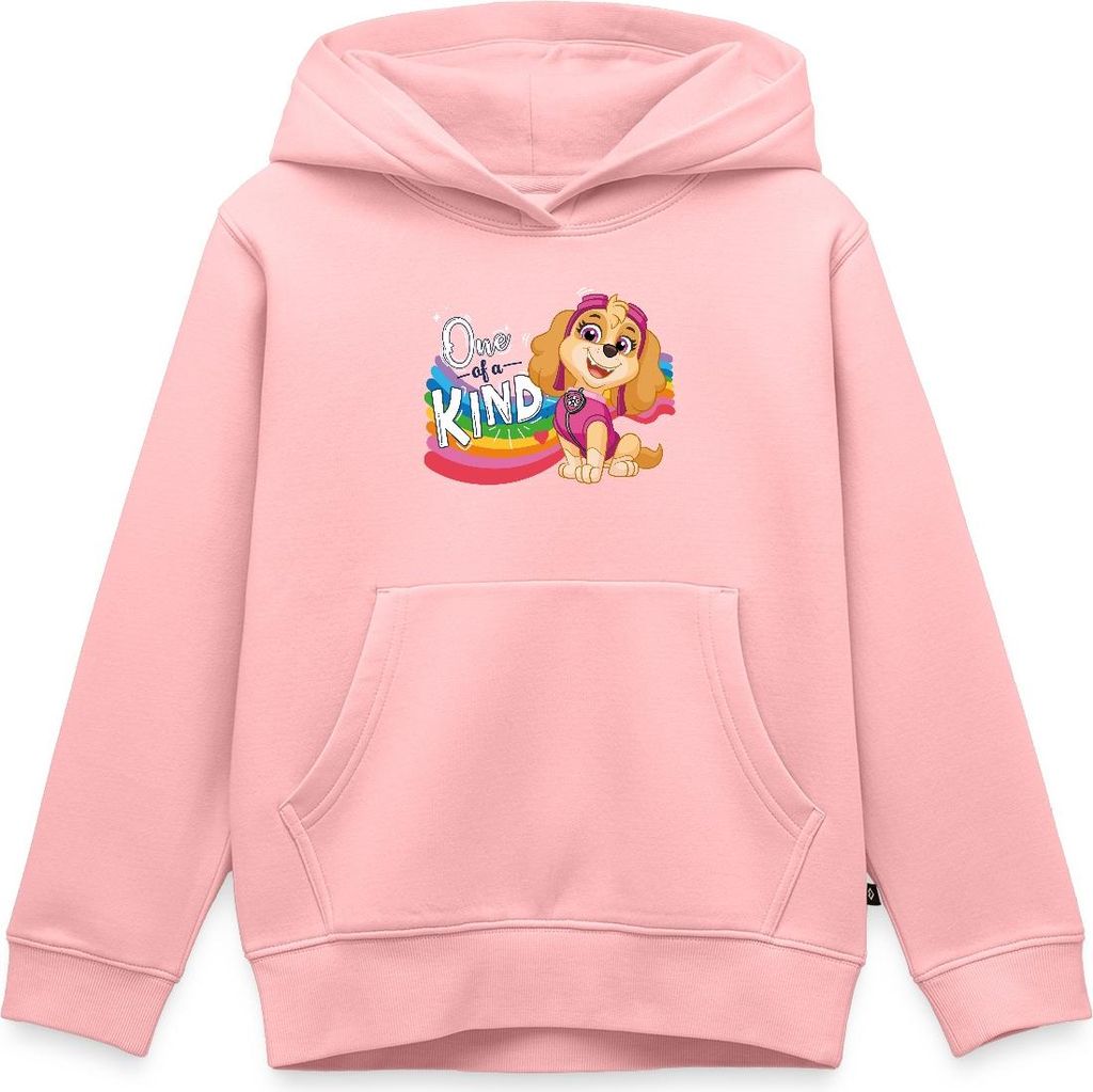 Spreadshirt Paw Patrol Skye Regenbogen-Design Kinder Premium Hoodie, 134/140 (8 Jahre), Rosa