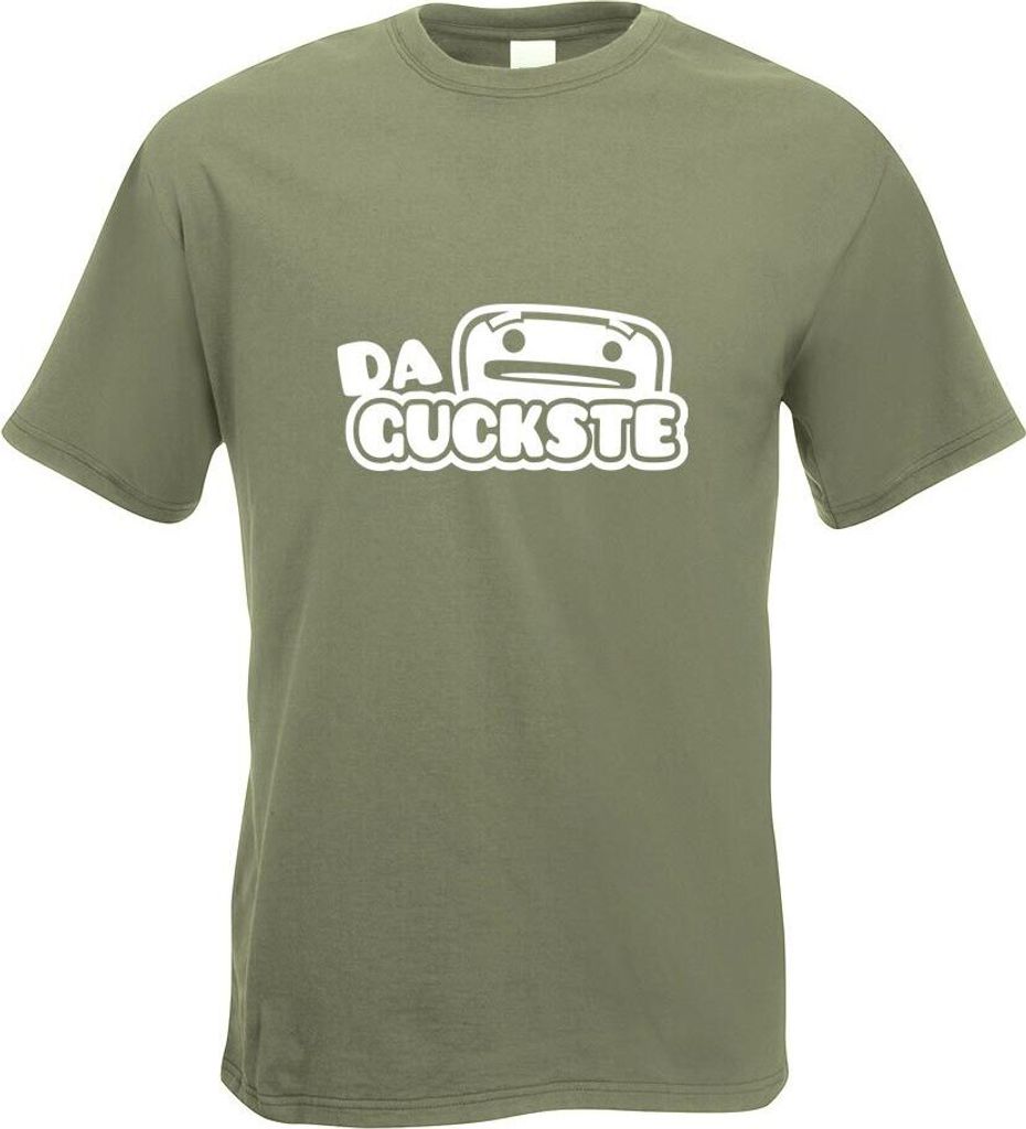 Kiwistar - T-Shirt - Olive - Da guckste Motiv Bedruckt Funshirt Design Print - mit Motiv Bedruckt - Funshirt Design - Sport - Freizeit - Herren - XXL