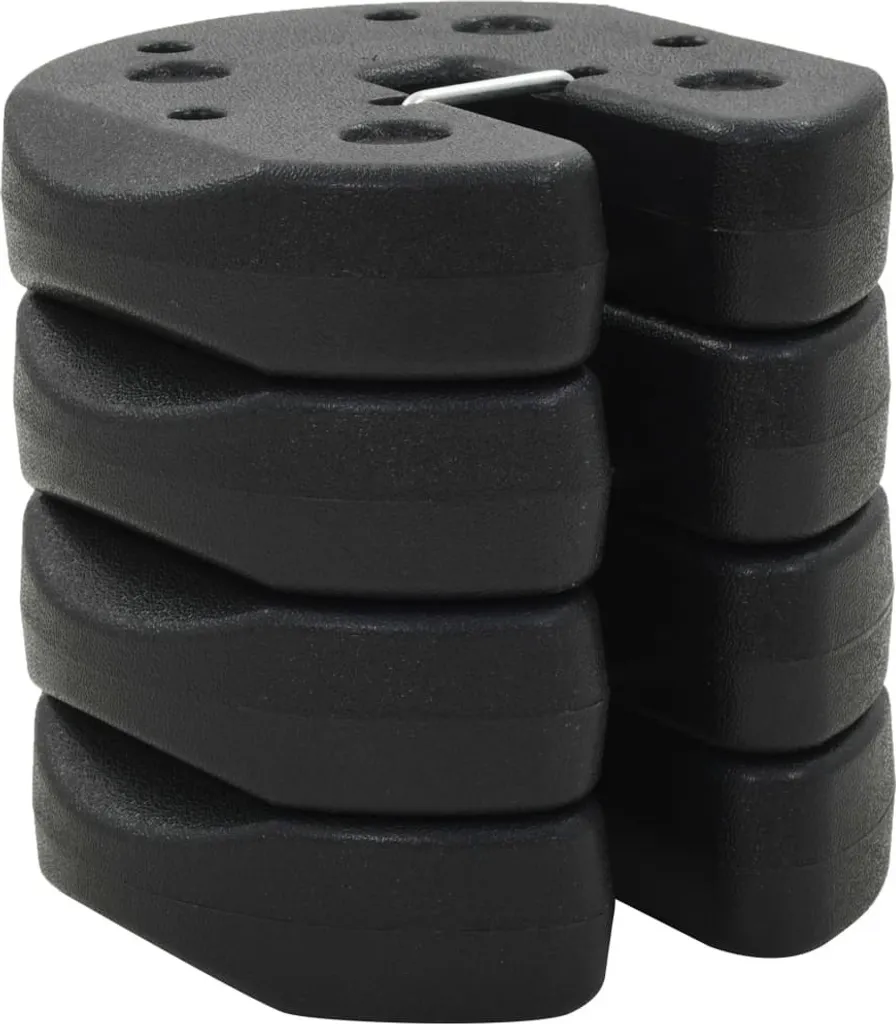 Stabilisateur de tonnelle 4 poids béton noir 220x50 mm anti-vent