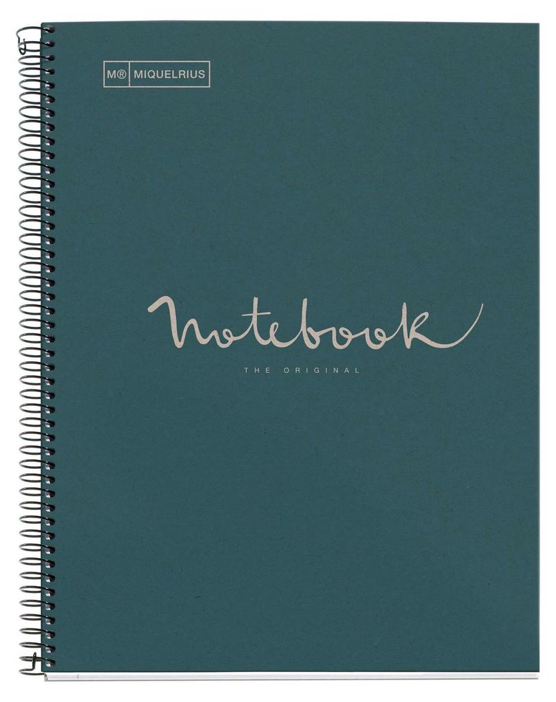 MIQUELRIUS Notizbuch Eco Emotions 1 A4 liniert Spiralbildung blau