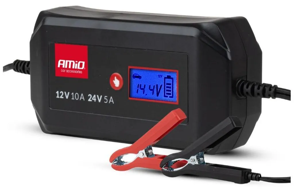 Chargeur AMiO 04525 STD GEL avec Microprocesseur pour Batterie 12V 24V